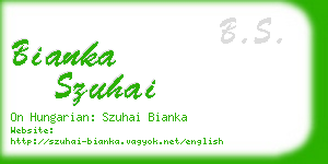 bianka szuhai business card